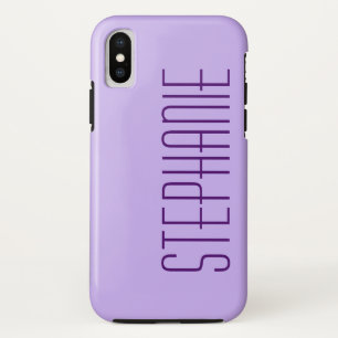 iPhone X Case, Purple, Personalised, Sturdy Case