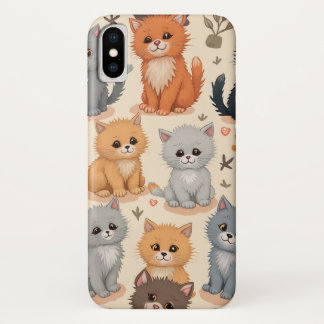 iPhone X Cases Cute kitten pattern Phone Case