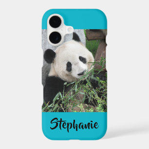 iPhone X Tough Case Giant Panda Typography Blue