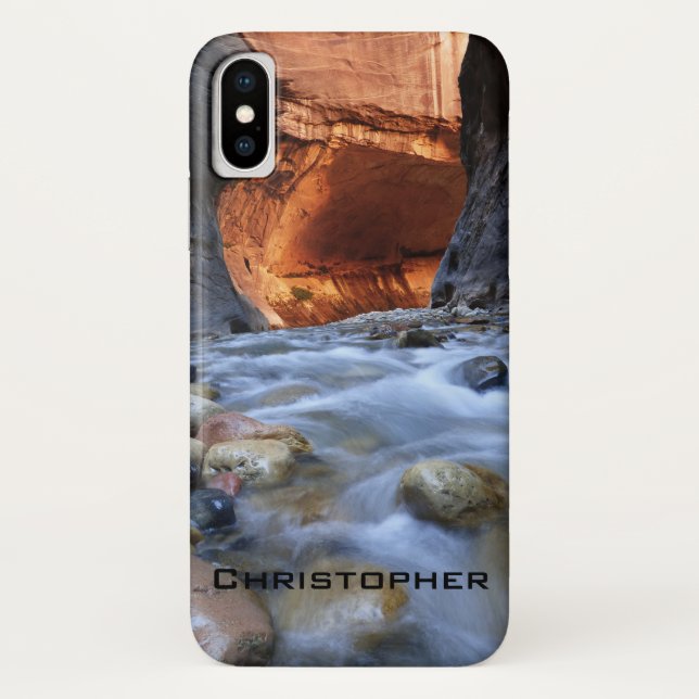 iPhone X Tough Case, Personalised, Zion Narrows Case-Mate iPhone Case (Back)