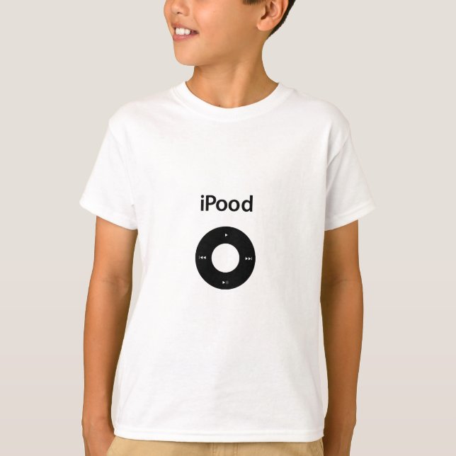 Ipod Spoof Ipood Black T-Shirt (Front)