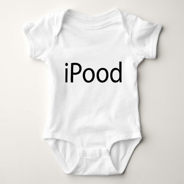 iPood/Apple Logo Baby Bodysuit (Front)