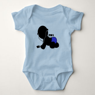 iPOOD_blue Baby Bodysuit
