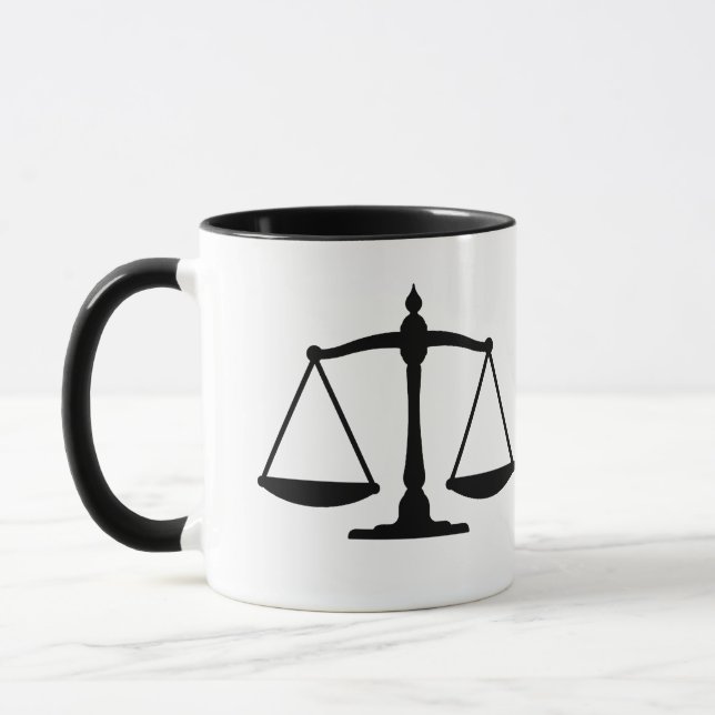 Ipsa Loquitur Scales of Justice Law Mug (Left)