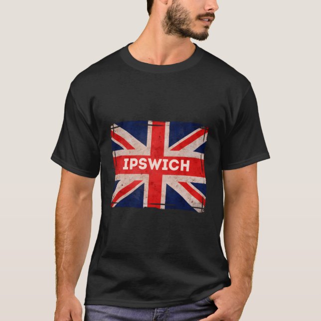 Ipswich Flag Beach Suffolk T-Shirt (Front)