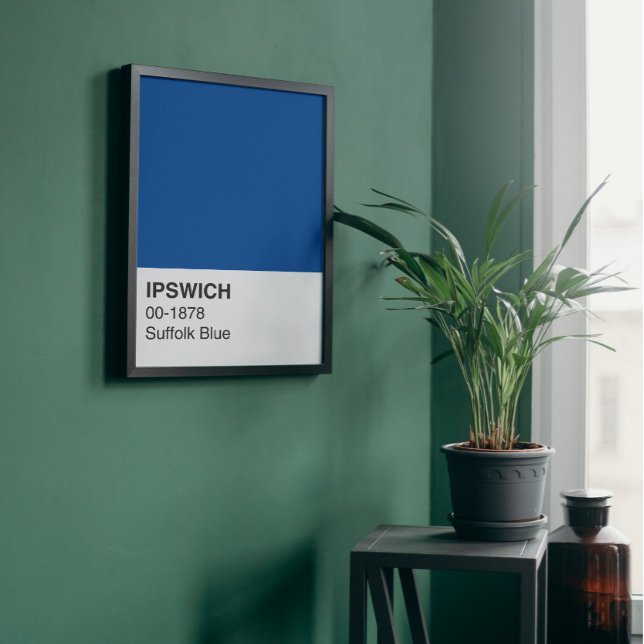 Ipswich Suffolk Blue - Full Width Poster (Creator Uploaded)