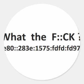 ipv6 classic round sticker