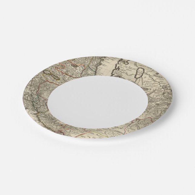 Iran, Afghanistan, Pakistan Paper Plate (Angled)