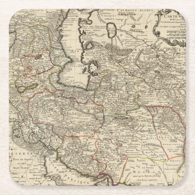 Iran, Afghanistan, Pakistan Square Paper Coaster (Front)