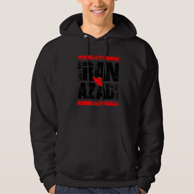 Iran Azadi Free Iran Persian Love Iranian Freedom Hoodie (Front)