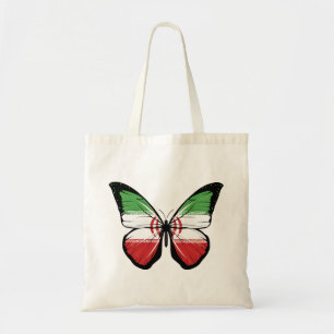 Iran Butterfly Flag Tote Bag