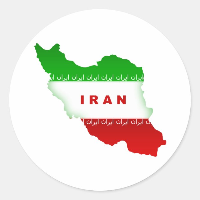 Iran Classic Round Sticker (Front)