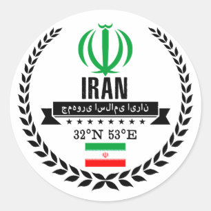 Iran Classic Round Sticker