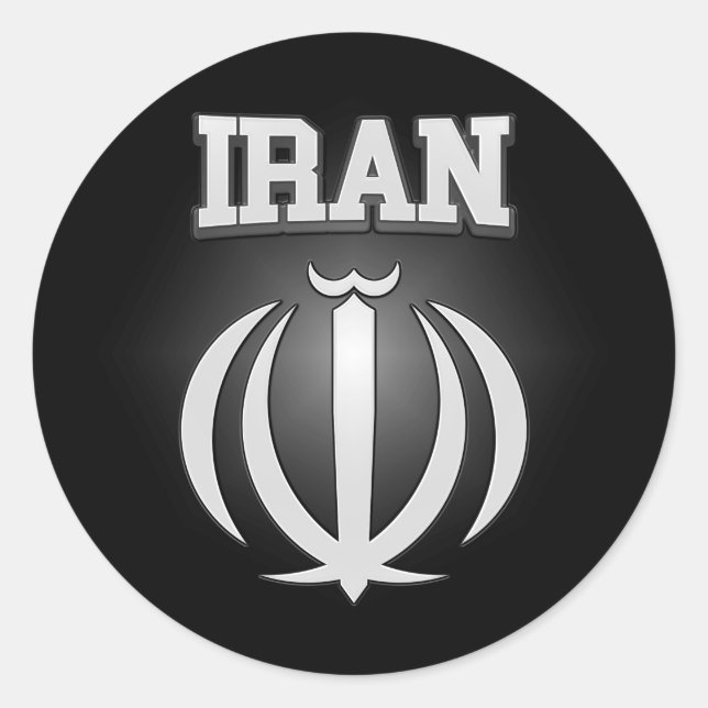 Iran Coat of Arms Classic Round Sticker (Front)