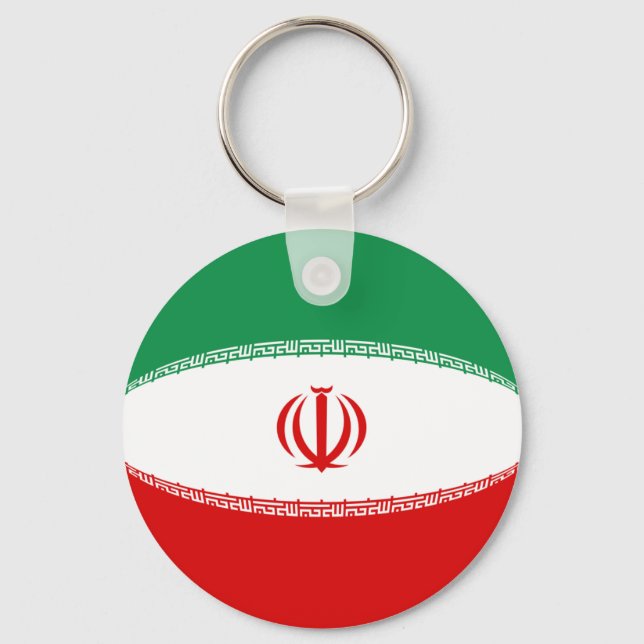 Iran Fisheye Flag Keychain (Front)