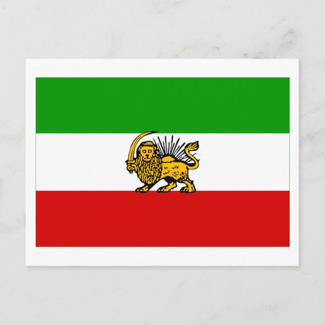 Iran Flag (1925-1979) Postcard (Front)