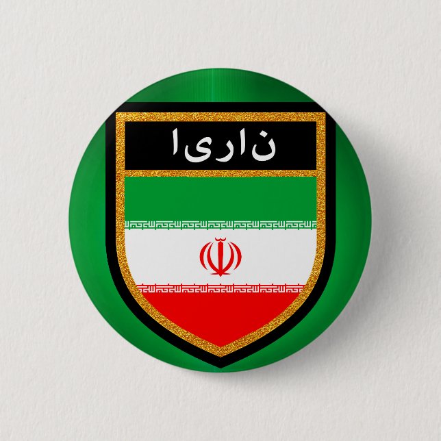 Iran Flag 6 Cm Round Badge (Front)