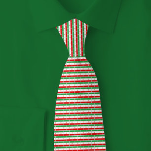 Iran Flag Brick Pattern Tie