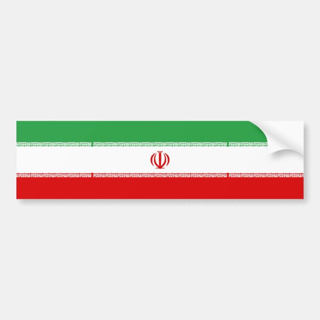 Iran Flag Bumper Sticker (Front)