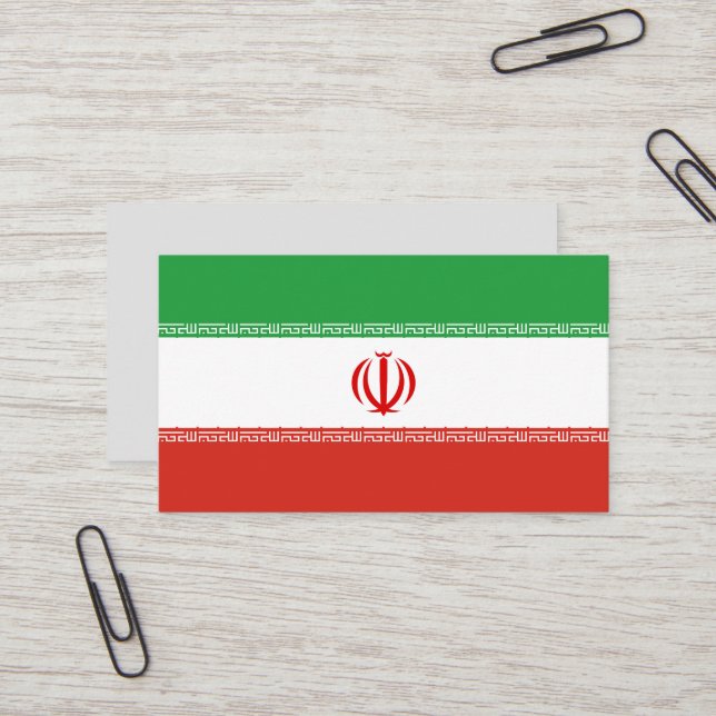Iran flag business card (Front/Back In Situ)