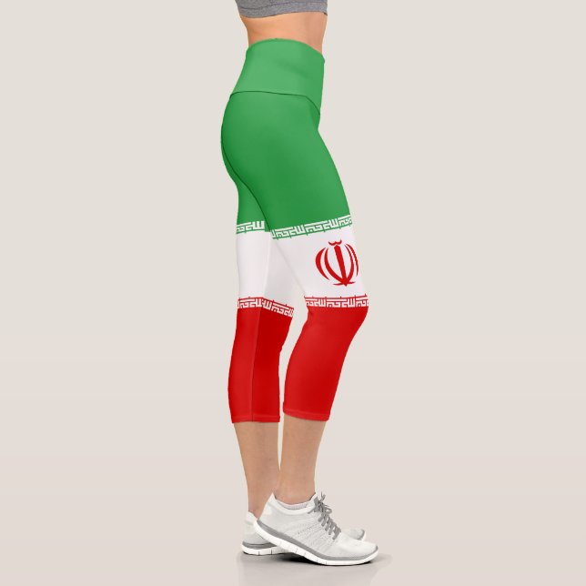 Iran Flag Capri Leggings (Right)