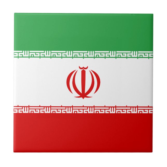 Iran Flag Ceramic Tile (Front)