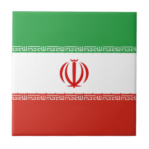 Iran flag ceramic tile