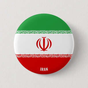 Iran Flag Charming Patriotic Button