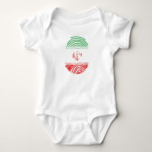 Iran Flag Fingerprint Baby Bodysuit