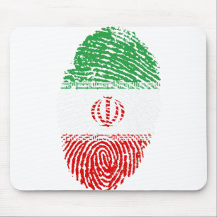 Iran Flag Fingerprint Country Pride Identity Mouse Pad