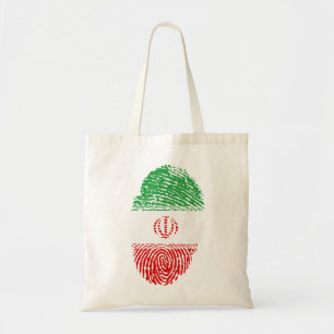 Iran Flag Fingerprint Country Pride Identity Tote Bag