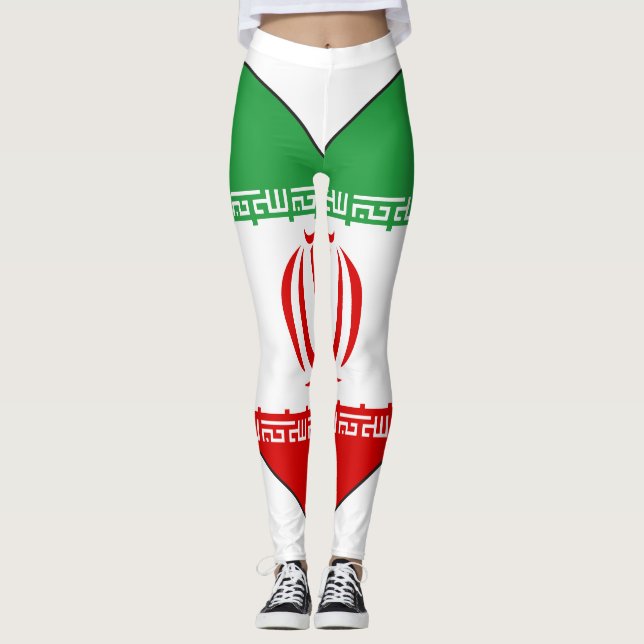 Iran Flag Heart Leggings (Front)