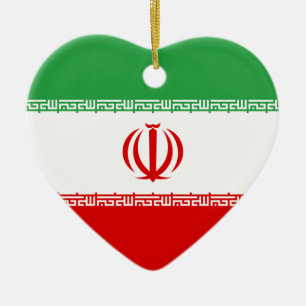 Iran Flag Heart Ornament