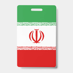 Iran Flag ID Badge