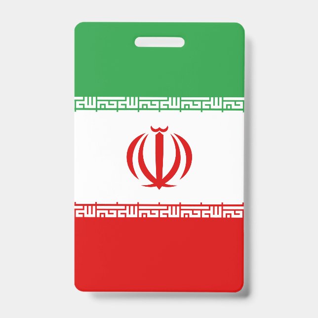 Iran Flag ID Badge (Front)