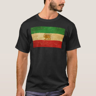 Iran Flag Lion And Sun Shah of Iran Flag T-Shirt