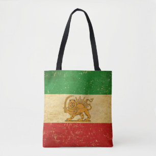 Iran Flag Lion And Sun Shah of Iran Flag Tote Bag