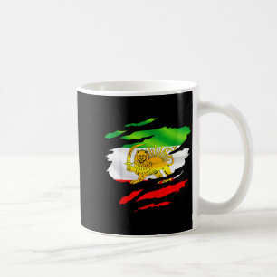 Iran Flag Map Lion Sun Graphic Art Coffee Mug