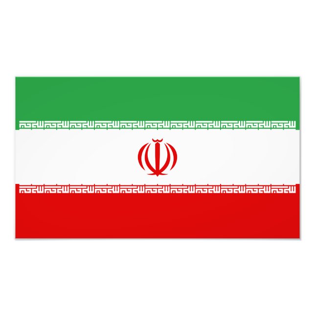 Iran Flag Photo Print (Front)