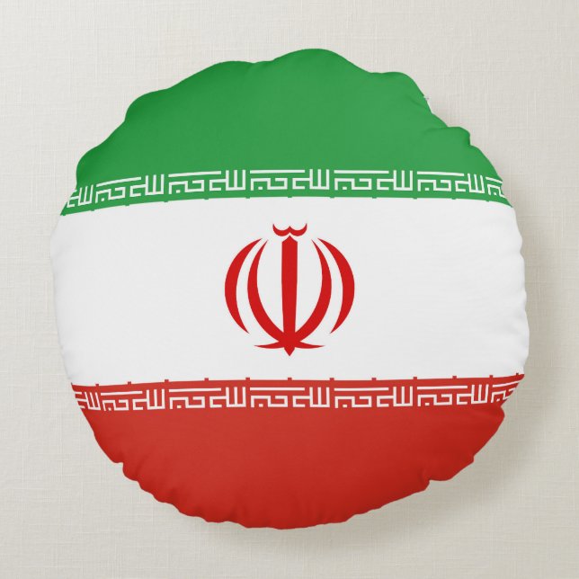 Iran flag round cushion (Back)