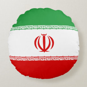 Iran Flag Round Cushion