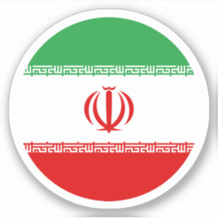 Iran Flag Round Sticker