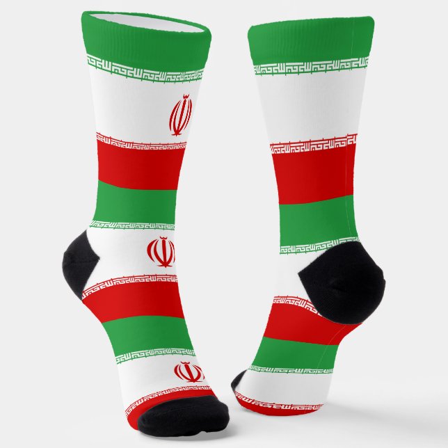 Iran Flag Socks (Angled)