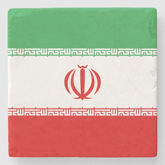 Iran Flag Stone Coaster (Front)