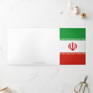 Iran flag Tri-Fold card
