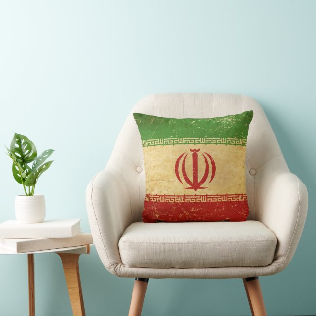 Iran Flag Vintage Design Cushion (Chair)