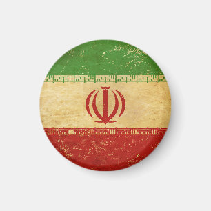 Iran Flag Vintage Design Magnet