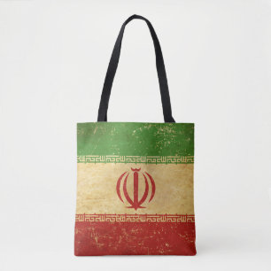 Iran Flag Vintage Design Tote Bag