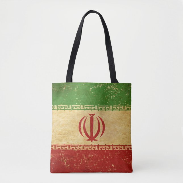 Iran Flag Vintage Design Tote Bag (Front)