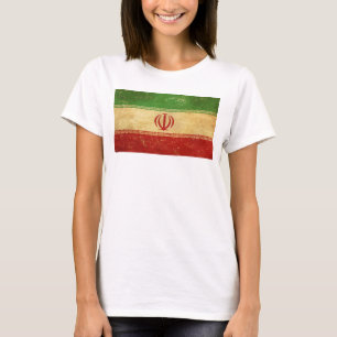 Iran Flag Vintage Design Women's White T-Shirt